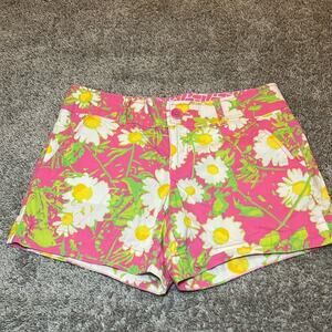 Lilly Pulitzer Pink Label 5"‎ Shorts Size 2 Preppy Beach Pink Floral